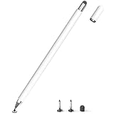 Tablet Stift für Alle Tablets, 2 in 1 Stylus Pen, SENKUTA Touchscreen Stift für Alle Tablets/Handys, Apple iPad, iPhone, Samsung, Surface, Lenovo, Xiaomi, Chromebook, Huawei Android iOS. Weiß
