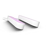Philips Hue White & Color Ambiance Play Lightbar Doppelpack weiß 2x490lm, dimmbar, bis zu 16 Millionen Farben, steuerbar via App, kompatibel mit Amazon Alexa (Echo, Echo Dot)