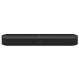 Sonos Beam Smart Soundbar, schwarz – Kompakte TV Soundbar für Fernsehen & Musikstreaming mit WLAN, Alexa Sprachsteuerung, Google Assistant & HDMI ARC - AirPlay kompatibler Musik- & TV Lautsprecher
