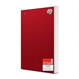 Seagate One Touch 1TB tragbare externe Festplatte, PC, Notebook & Mac, USB 3.0, Rot, inkl. 2 Jahre Rescue Service, Modellnr.: STKB1000403