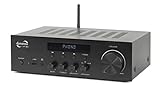 Dynavox Stereo Kompakt-Verstärker VT-90, schraubbare Anschluss-Terminals für 4 Lautsprecher, Fernbedienung, Phono-Eingang, BT-Streaming, schwarz