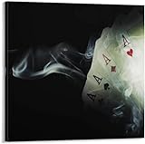 ICOBES OUDE Wandkunst Leinwand Poster Drucke Malerei für Spielkarten Poker Spiel Zimmer Casino Leinwand Poster Druck für Wohnzimmer Dekor 50 x 70 cm ohne Rahmen