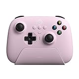 8bitdo Ultimate 2.4g Wireless Controller With Charging Dock, 2.4g Controller for PC, Android, Steam Deck & iPhone, iPad, macOS and Apple TV (Pastel Pink)