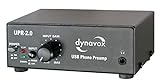Dynavox Phono-Vorverstärker UPR-2.0, für Plattenspieler mit MM-Abtastsystemen, USB-Ausgang zum Digitalisieren von Vinyl-Platten, schwarz