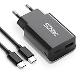 USB C Ladegerät 20W 2Port PD+ QC 3.0 18W USB Stecker und Ladekabel Set, USB Schnellladegerät Netzteil mit 1M USB C auf C Kabel für Samsung Galaxy S22/S21, Google, Pixel usw (Schwarz+USB C Kabel)