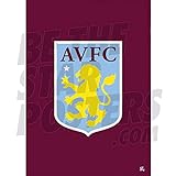 Be The Star Posters Aston Villa FC Crest Poster, offizielles Lizenzprodukt, erhältlich in den Größen A3 und A2 (A3)