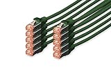DIGITUS LAN Kabel Cat 6 - 3m - 10 Stück - RJ45 Netzwerkkabel - S/FTP Geschirmt - Kompatibel zu Cat 6A & Cat 7 - Grün