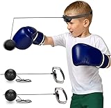 BOOSTEADY Boxing Reflexball, 2 Bälle + 2 Stirnbänder MMA-Boxausrüstung für Erwachsene und Kinder das Training von Reflex, Reaktion und Auge-Hand-Koordination