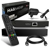 MAG 540w3 IPTV Set Top Box 1GB RAM 4K HEVC H 265 Unterstützung Linux WLAN integriert