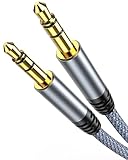 Highwings Aux Kabel 3,5mm Klinkenkabel [1,2M] Stereo Audio Kabel Klinke auf Klinke Nylon Geflochtenes Hochwertige, für Kopfhörer, Auto, Handy, PC, Lautsprecher, Stereoanlagen, MP3-Player usw