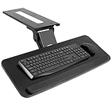 VIVO Adjustable Computer Keyboard & Mouse Platform Tray Ergonomic Under Table Desk Mount Drawer Underdesk Shelf (MOUNT-KB03B)…