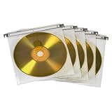 Hama CD Doppel-Schutzhüllen (für 100 CDs/DVDs/Blu-rays, zur Befestigung in Hängeregistern) 50er-Pack, weiß