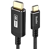 bauihr USB C auf HDMI Kabel [4K@60Hz], USB C to HDMI Kabel [Thunderbolt 3 Kabel] Kompatibel mit iPad Pro 2018, MacBook Pro/Air, Galaxy S10/Note 8/S9/S8, Huawei P20/Pro/P30/Pro, Mate20/30/30 pro (1.8M)