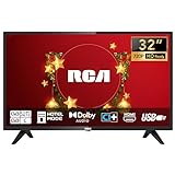 RCA 32 Zoll Fernseher LED TV HD Ready Triple Tuner(DVB-T/T2-C-S/S2) Dolby Audio HDMI USB Anschluss Fire TV Apple TV PS5 Xbox Hotel Modell Schlafzimmer Lounge Hotel RB32H(2023)