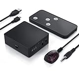 CSL - Toslink 3x1 Switch SPDIF TOSLINK Audio Umschalter mit Fernbedienung - 1 zu 1 Übertragung - kompatibel mit Apple TV PS3 PS4 Xbo Xbox One Blu-ray Player