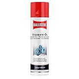BALLISTOL 25307 Silikon-Öl 400ml Spray – Mineralöl-freie Schmierung für Gummi, Polymere, Plastik, Metalle - Säurefrei