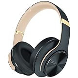 DOQAUS Bluetooth Kopfhörer Over Ear, [Bis zu 90 Std] Kabellose Kopfhörer mit 3 EQ-Modi, HiFi Stereo Faltbare Headset mit Mikrofon, weiche Ohrpolster für iPhone/ipad/Android/Laptops (Asphaltgrau)