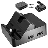 Cehensy Switch Docking Station, Switch Dock für Nintendo Switch/OLED TV-Konsolenmodus, Tragbarer Switch Ladestation HD TV Adapter kompatibel mit HDMI, USB 3.0 Anschluss,Type-C