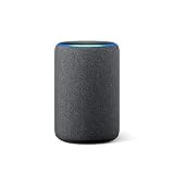 Amazon Echo (3. Generation), Zertifiziert und generalüberholt, smarter Lautsprecher mit Alexa, Anthrazit Stoff