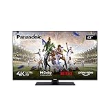Panasonic TX-43MX600E, 43 Zoll 4K Ultra HD LED Smart TV, High Dynamic Range (HDR), Linux TV, Dolby Atmos & Dolby Vision, Google Assistant & Amazon Alexa Unterstützung, Bluetooth, Schwarz