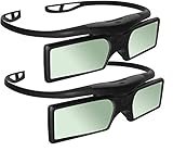 Sintron] 2X Universal 3D RF Aktive Shutter Brille Glasses Bluetooth Eyewear Glasses for 2014~2018 Sony 3D TV & 3D Projektor Kompatibel mit TDG-BT500A TDG-BT400A (2 Pairs), Black, 27g