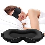 Umisleep 2022 Schlafmaske für Seitenschläfer 3D für Herren, Frauen,Weiche und Atmungsaktive Augenmaske ,100% Lichtblockierende Schlafbrille mit Verstellbarem Riemen für Reisen