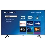 METZ Blue Roku TV, 4K UHD Smart TV, 55 Zoll, 139 cm, Fernseher mit Triple Tuner, mit WLAN, LAN, HDMI, USB, HDTV, Netflix, Prime, Disney-Plus, Apple TV+