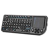 Rii X1 Mini Tastatur Wireless, Kabellos Tastatur mit Touchpad, Mini Keyboard für Smart TV Fernbedienung/PC/PAD/Xbox 360/ PS3/Google Android TV Box/HTPC/IPTV (De Layout)