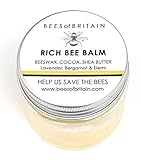 100% Natürlich BERUHIGENDER HAUTBALSAM – SHEA + KAKAO BUTTER & BIENENWACHS - 50 ml von BEES of BRITAIN Befeuchtet Empfindliche Haut. Wir Spenden 5% Unseres Gewinns, um Bienen und Bestäuber zu Retten.
