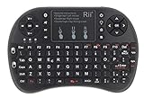 Rii Mini i8+ Bluetooth + Wireless (italienisches Layout) Mini-Tastatur mit Touchpad, USB Wireless + Bluetooth, kompatibel mit Smart TV, TV Box, Tablet, Smartphone, Konsole, PC, Fire TV, Raspberry