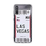 Handy Case Cover Schutz Hülle iPhone Boarding Pass Flugticket TIJARO (Samsung Galaxy A30s, Las Vegas)