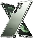 Ringke Fusion Kompatibel mit Samsung Galaxy S23 Ultra 5G (2023) Hülle Anti Fingerabdruck Matt Rückseite Satin Textur Case - Matte Clear