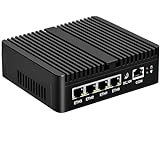 KingnovyPC Firewall Micro Appliance, 4 Port i226 2.5GbE LAN Fanless Mini PC N5105, 2* DDR4, HDMI, DP, RJ45 COM, 4*USB Gigabit Ethernet AES-NI VPN Router Openwrt Barebone