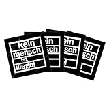 Kein Mensch ist illegal Sticker Paket (30, 50, 100, 300 oder 500 Stück) 7,2 x 7,2cm