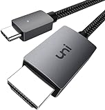 uni USB-C-auf-HDMI-Kabel 4K UHD (Thunderbolt 4/3) Typ C auf HDMI für Heimkino/Arbeit [geflochten, Durable] für iPhone 15 Pro, MacBook Air/Pro, iPad Pro, Samsung S23/S10, Chromebook, TV usw.