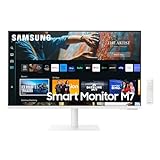 Samsung M70C Smart Monitor mit Lautsprechern, 32 Zoll, VA-Panel, 3.840 x 2.160 Pixel, Bildwiederholrate 60 Hz, Reaktionszeit 4 ms, inkl. Entertainment Hub, Samsung Dex, USB-C mit 65W Laden, Pivot