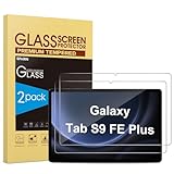 SPARIN Panzer Schutz Glas für Samsung Galaxy Tab S9 FE Plus, 2 Stück Schutzfolie für Galaxy Tab S9 FE+ 9H härte Schutzglas