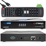 Octagon Spirit 4K UHD HDR10+ Smart Android TV OTT IP Media-Streaming-Box, 5G WLAN, Bluetooth 5.1, BT Fernbedienung, Sprachsteuerung, Widevine Level L1, MeTV Player + EasyMouse HDMI Kabel, Schwarz