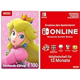 Nintendo eShop Card | 100 EUR Guthaben + Switch Online Mitgliedschaft - 12 Monate (Download Code - EU) | Switch/3DS/Wii-U