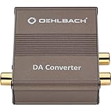 Oehlbach DA Converter - Digital/Analog Audiowandler - Koaxial/Optisch, R-L/Klinke - Cirrus Logic Chip, Metallic Braun