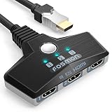 Fosmon 3-Port HDMI 2.0 Umschalter 4K 60Hz, 3x1 HDMI Switch Automatische Umschaltung Auto Switcher Verteiler UHD HDR 3D Full HD 1080p HDCP 2.2, 3 zu 1 HDMI Splitter F&uuml;r HDTV PS4 Xbox One Roku Apple TV