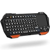 Fosmon Mini-Bluetooth-Tastatur (QWERTY-Tastatur), kabellos, tragbar mit Touchpad, kompatibel mit Apple TV, Amazon Fire Stick, PS4, PS4 Pro, PS5, HTPC/IPTV, VR-Brille, Smartphones
