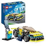 LEGO 60383 City Elektro-Sportwagen Set, Rennauto mit Minifigur und Tankstelle, Auto-Spielzeug für Jungen und Mädchen ab 5 Jahren, kleines Geschenk zum Geburtstag oder Weihnachten