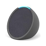 Echo Pop | Kompakter und smarter Bluetooth-Lautsprecher mit vollem Klang und Alexa | Anthrazit + „Made for Amazon“: Sleeve für Echo Pop (2023er Version), Grau