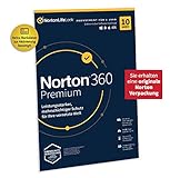 Norton 360 Premium 2023 | 10 Geräte | Antivirus | Unlimited Secure VPN & Passwort-Manager | 1 Jahr | PC/Mac/Android/iOS | Aktivierungscode in Originalverpackung
