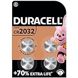 Duracell Specialty 2032 Lithium-Knopfzelle 3 V, 4er-Packung , mit Kindersichere Technologie, für die Verwendung in Schlüsselanhängern, Waagen, Wearables und medizinischen Geräten (CR2032 /DL2032)