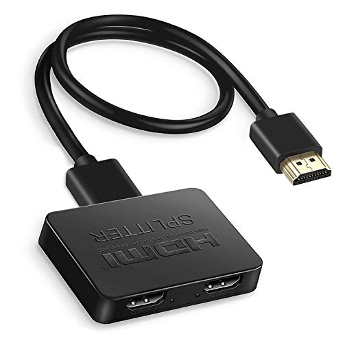 avedio verbindet HDMI Splitter 1 in 2 Out, 4K HDMI Splitter für Dual Monitore, 1x2 HDMI Splitter 1 zu 2 Verstärker für Full HD 1080P 3D Kommen mit High Speed HDMI Kabel (1 Quelle auf 2 Displays)