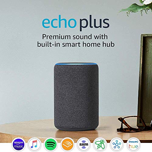 Echo Plus (2. Generation) - Premium-Sound mit integriertem Smart Home Hub - Charcoal
