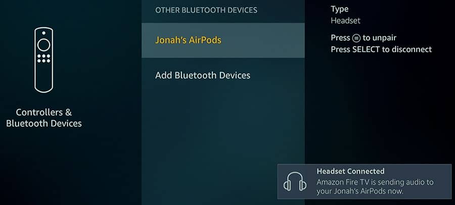 Anschließen eines Bluetooth-Geräts an ein Fire TV 2 - Kleiner