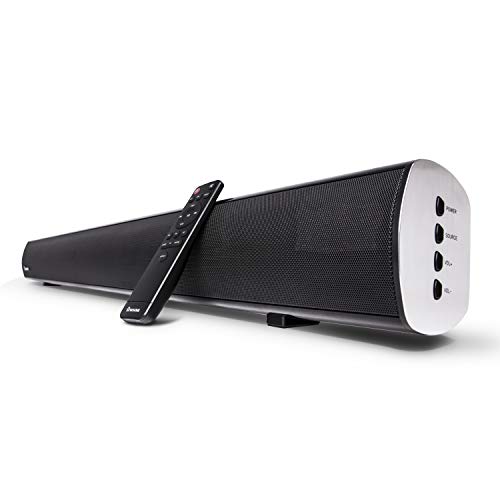 2.1 Kanal Bluetooth Sound Bar, Wohome TV Soundbar mit eingebautem Subwoofer (Wireless Home Theater Sound Bars Lautsprecher, 38-Zoll, 80W, 4 Treiber, Fernbedienung, Wandmontage, Modell S11)